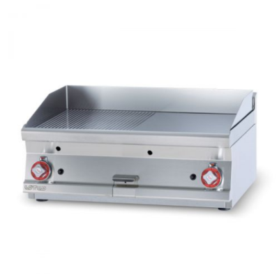  Πλατώ αερίου διπλό 1/2 λείο 1/2 ραβδωτό Superchrom